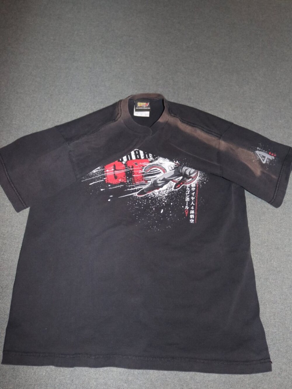 Dragon Ball GT T-shirt Mens Medium Black 2003 DBGT Super Saiyan 4 Bad Faded - Picture 8 of 9